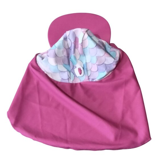 Toddler 3T Girls Mermaid Swim Set 4-Piece UPF 50+ Rash Guard Tankini Pink Purple - Picture 5 of 12